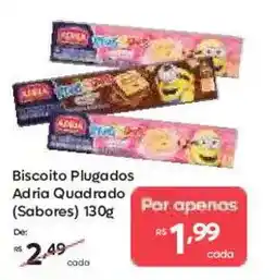 Barbosa Supermercados Biscoito Plugados Adria Quadrado (Sabores) oferta