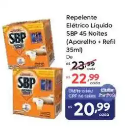 Barbosa Supermercados Repelente Elétrico Líquido SBP 45 Noites oferta