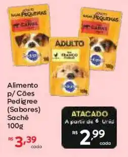 Barbosa Supermercados Alimento p/ Cães Pedigree (Sabores) Sachê oferta