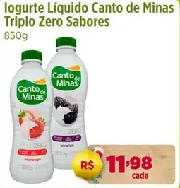 Ultrabox logurte Líquido Canto de Minas Triplo Zero Sabores oferta