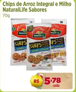 Ultrabox Chips de Arroz Integral e Milho NaturalLife Sabores oferta