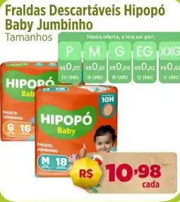 Ultrabox Fraldas Descartáveis Hipopó Baby Jumbinho Tamanhos oferta