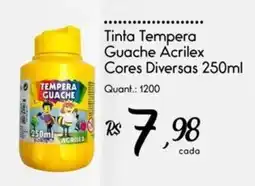 Giassi Supermercados Tinta Tempera Guache Acrilex Cores Diversas oferta