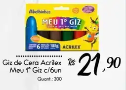 Giassi Supermercados Giz de Cera Acrilex Meu 1° Giz oferta