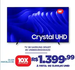 DB Supermercados Tv 98 samsung smart 4K UN98DU9000GXZD oferta