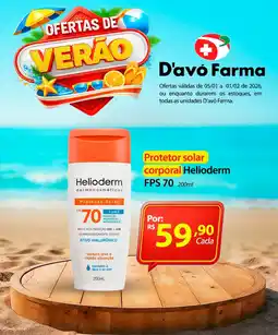 D'avó Supermercado Protetor solar corporal Helioderm FPS 70 oferta