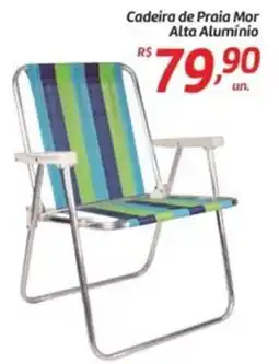 Comper Cadeira de Praia Mor Alta Alumínio oferta