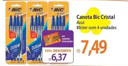 Atacadão Caneta Bic Cristal Azul oferta