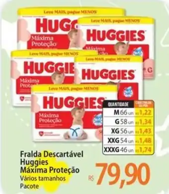 Fralda Descartável Huggies Máxima Proteção