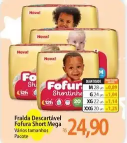 Atacadão Fralda Descartável Fofura Short Mega oferta