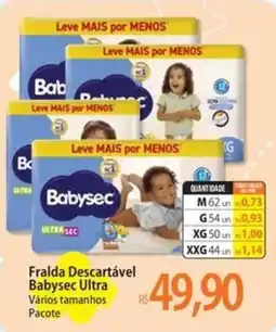 Atacadão Fralda Descartável Babysec Ultra oferta