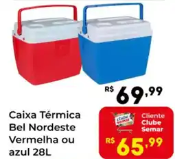 Semar Supermercado Caixa Térmica Bel Nordeste Vermelha ou azul oferta