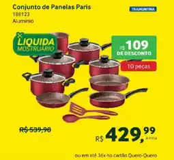 Quero Quero Conjunto de Panelas Paris oferta