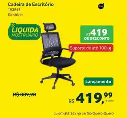 Quero Quero Cadeira de Escritório oferta