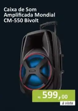 Copercana Caixa de Som Amplificada Mondial CM-550 Bivolt oferta