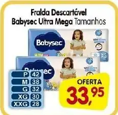 Cercadão Fralda Descartável Babysec Ultra Mega Tamanhos oferta