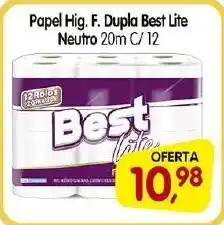 Cercadão Papel Hig. F. Dupla Best Lite Neutro 20m oferta