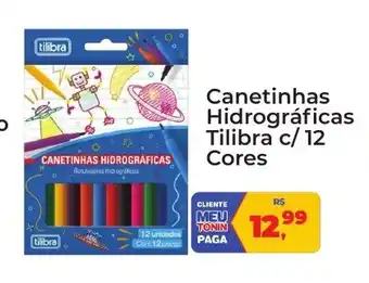 Canetinhas Hidrográficas Tilibra c/12 Cores