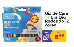 Tonin Superatacado Giz de Cera Tilibra Big Redondo 12 cores oferta