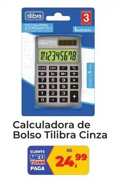Tonin Superatacado Calculadora de Bolso Tilibra Cinza oferta