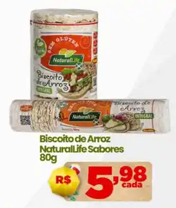Ultrabox Biscoito de Arroz NaturalLife Sabores oferta