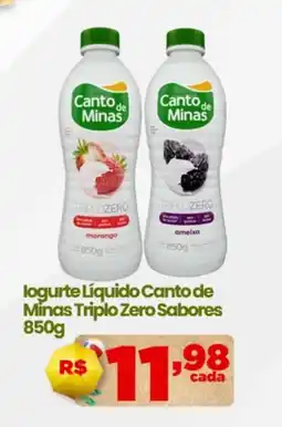 Ultrabox logurte Líquido Canto de Minas Triplo Zero Sabores oferta