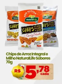 Ultrabox Chips de Arroz Integral e Milho NaturalLife Sabores oferta