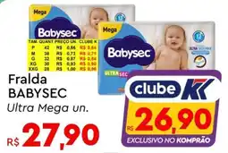 Komprao Atacadista Fralda BABYSEC Ultra Mega un. oferta
