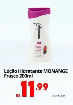 Althoff Supermercados Loção Hidratante MONANGE Frasco oferta