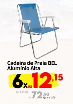Althoff Supermercados Cadeira de Praia BEL Alumínio Alta oferta