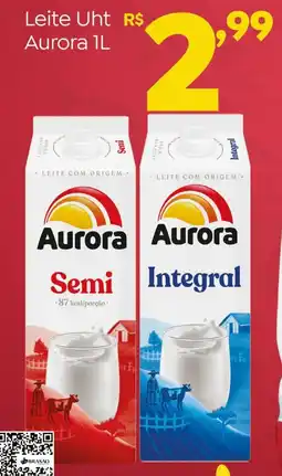 Brasão Supermercados Leite Uht Aurora oferta