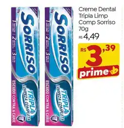 Brasão Supermercados Creme Dental Tripla Limp Comp Sorriso oferta