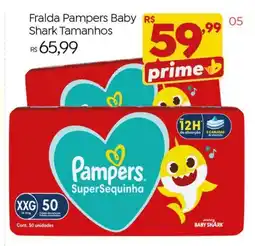 Brasão Supermercados Fralda Pampers BABY SHARK Shark Tamanhos oferta