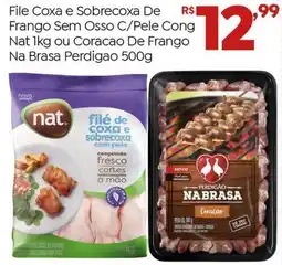 Brasão Supermercados File Coxa e Sobrecoxa De Frango Sem Osso C/Pele Cong Nat ou Coracao De Frango Na Brasa Perdigao oferta