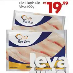 Brasão Supermercados File Tilapia Rio Vivo oferta
