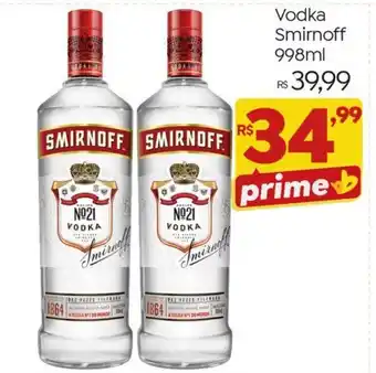 Brasão Supermercados Vodka Smirnoff oferta