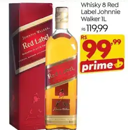 Brasão Supermercados Whisky 8 Red Label Johnnie Walker oferta