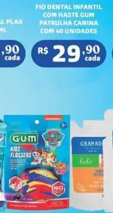 Bahamas Supermercados Fio dental infantil com haste gum patrulha canina oferta