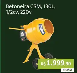 Copercana Betoneira CSM, 130L, 1/2cv, 220v oferta