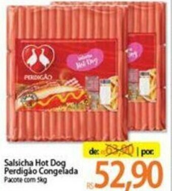 Atacadão Salsicha Hot Dog Perdigao Congelada 5kg oferta