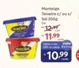 Barbosa Supermercados Manteiga Teixeira c/ou s/ Sal oferta