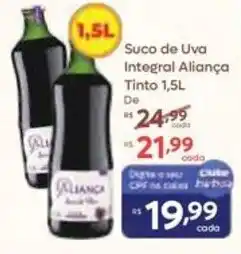 Barbosa Supermercados Suco de Uva Integral Aliança Tinto oferta