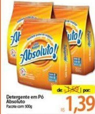 Atacadão Detergente em po Absoluto 500g oferta