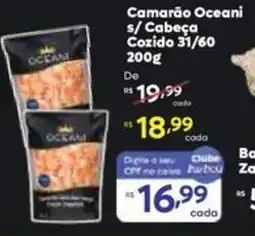 Barbosa Supermercados Camarão Oceani s/Cabeça Cozido 31/60 oferta