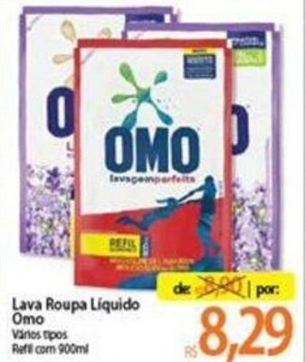 Atacadão lava roupa Liquido Omo 900ml oferta