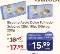 Barbosa Supermercados Biscoito Asolo Dolce Folhado Sabores oferta