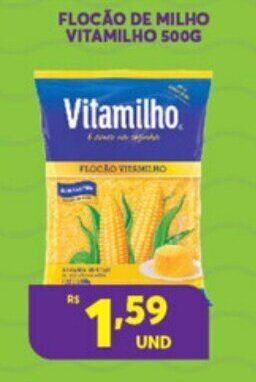 Atacadão Centro Sul Flocao de Milho Vitamilho 500g oferta