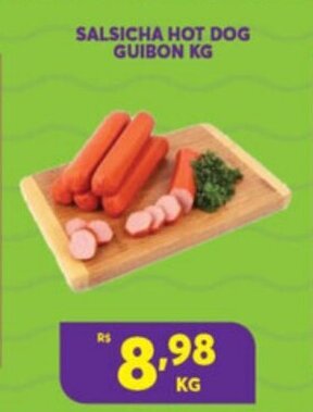 Atacadão Centro Sul Salsicha Hot Dog Guibon 1kg oferta