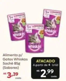 Barbosa Supermercados Alimento p/ Gatos Whiskas Sachê (Sabores) oferta