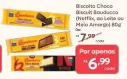 Barbosa Supermercados Biscoito Choco Biscuit Bauducco (Netflix, ao Leite ou Meio Amargo) oferta